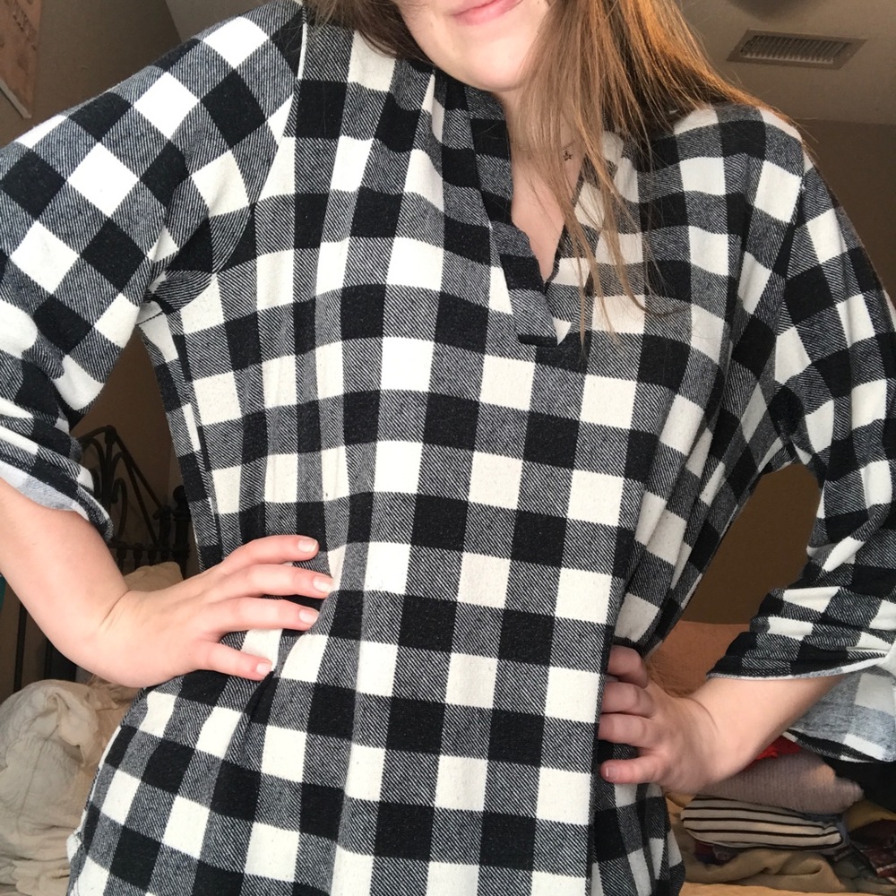black flannel cardigan/shirt